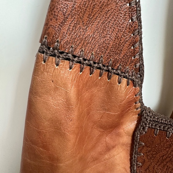 SOLD - Genuine leather Colombian artisan made slouchy shoulder bag - Picture 2 of 6